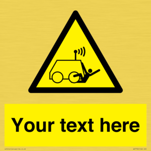 Custom warning run over by operator controlled machine